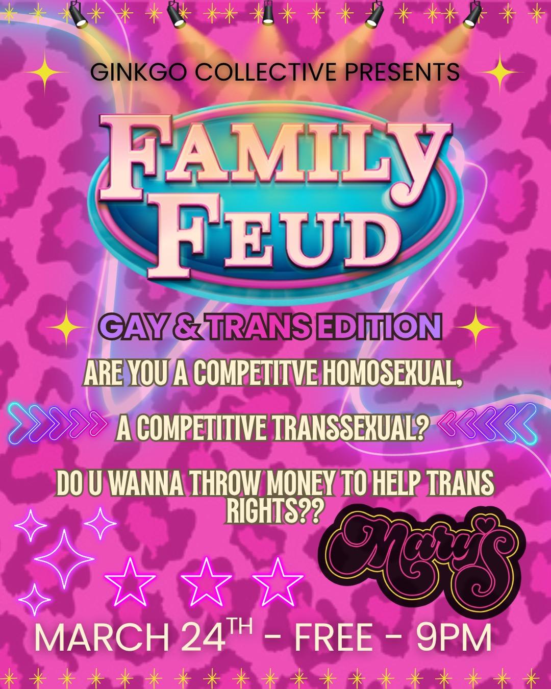 family feud poster at mary's